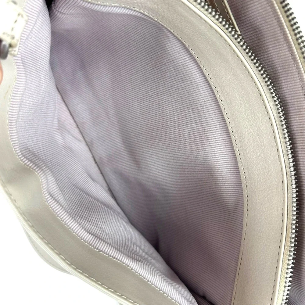 Radley London Medium Satchel Chalk Leather Purse Crossbody Shoulder‎ Handbag